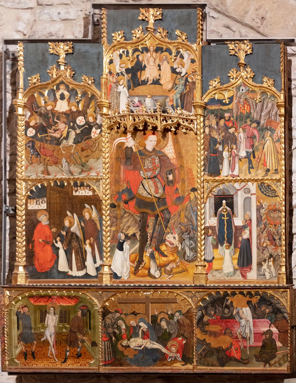 圣米克尔祭坛画，Jaume Cirera，Guillem Talarn 作者 学校加泰罗尼亚语