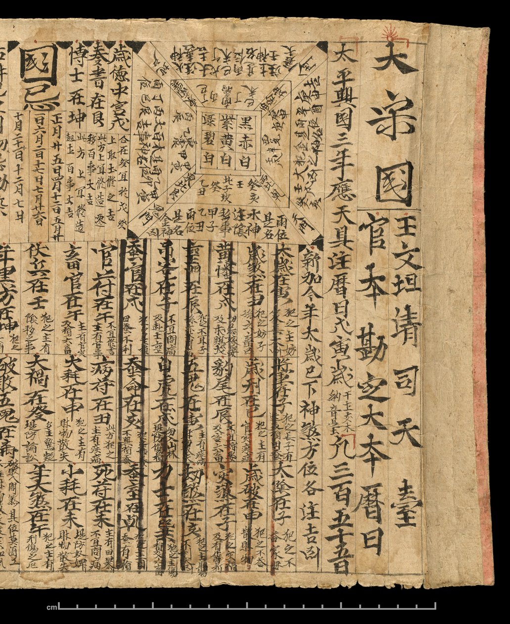 公元 978 年历书，中国敦煌莫高窟，约 978 年（纸本墨迹） 作者 学校中文