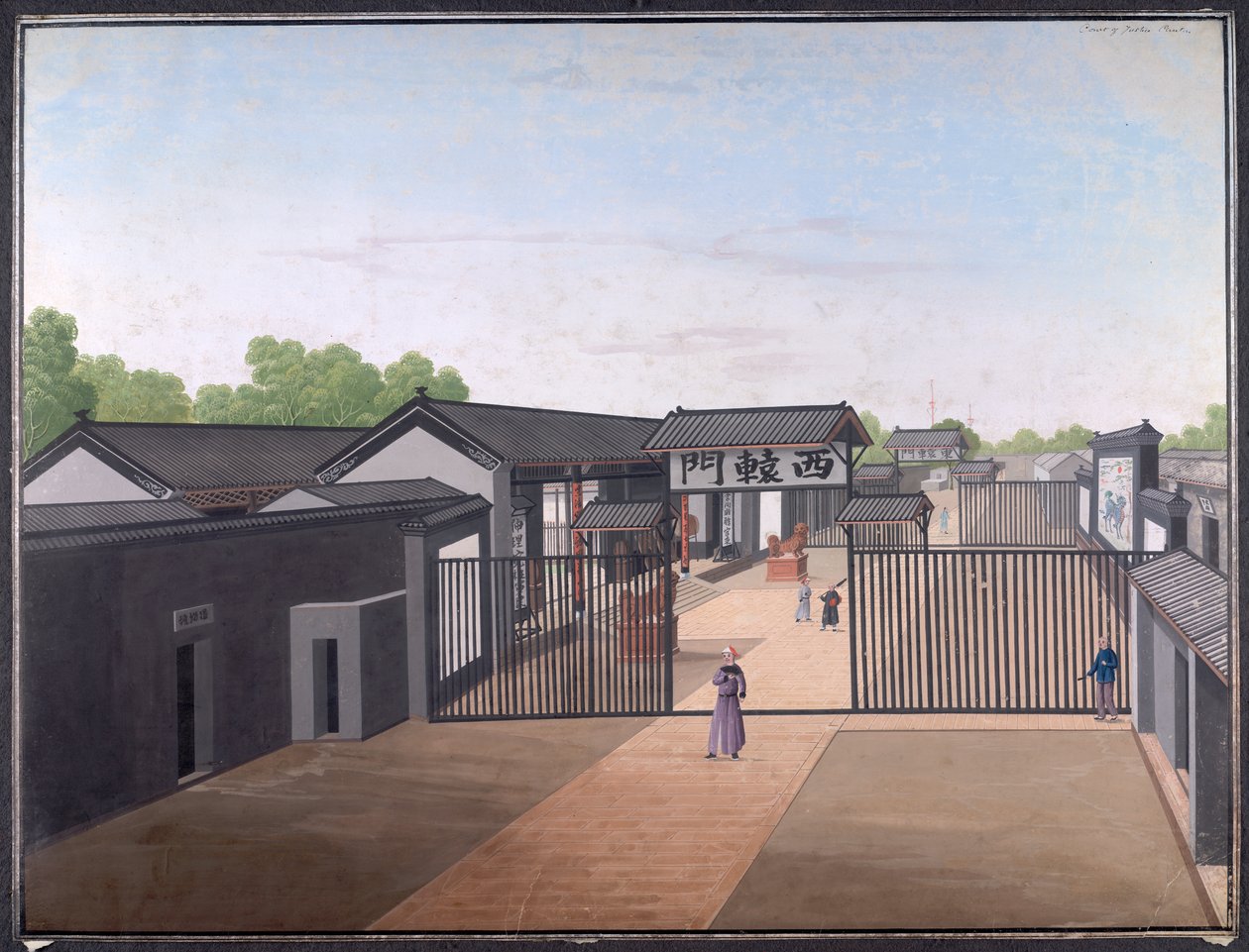广州法院（纸上不透明水彩画） 作者 学校中文