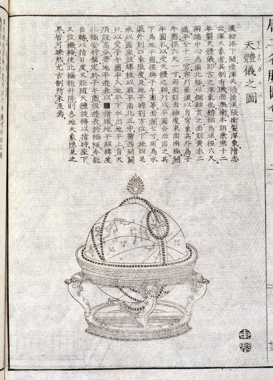 地球仪--中国文件。佚名的雕刻。Coll.塞尔瓦。 作者 学校中文