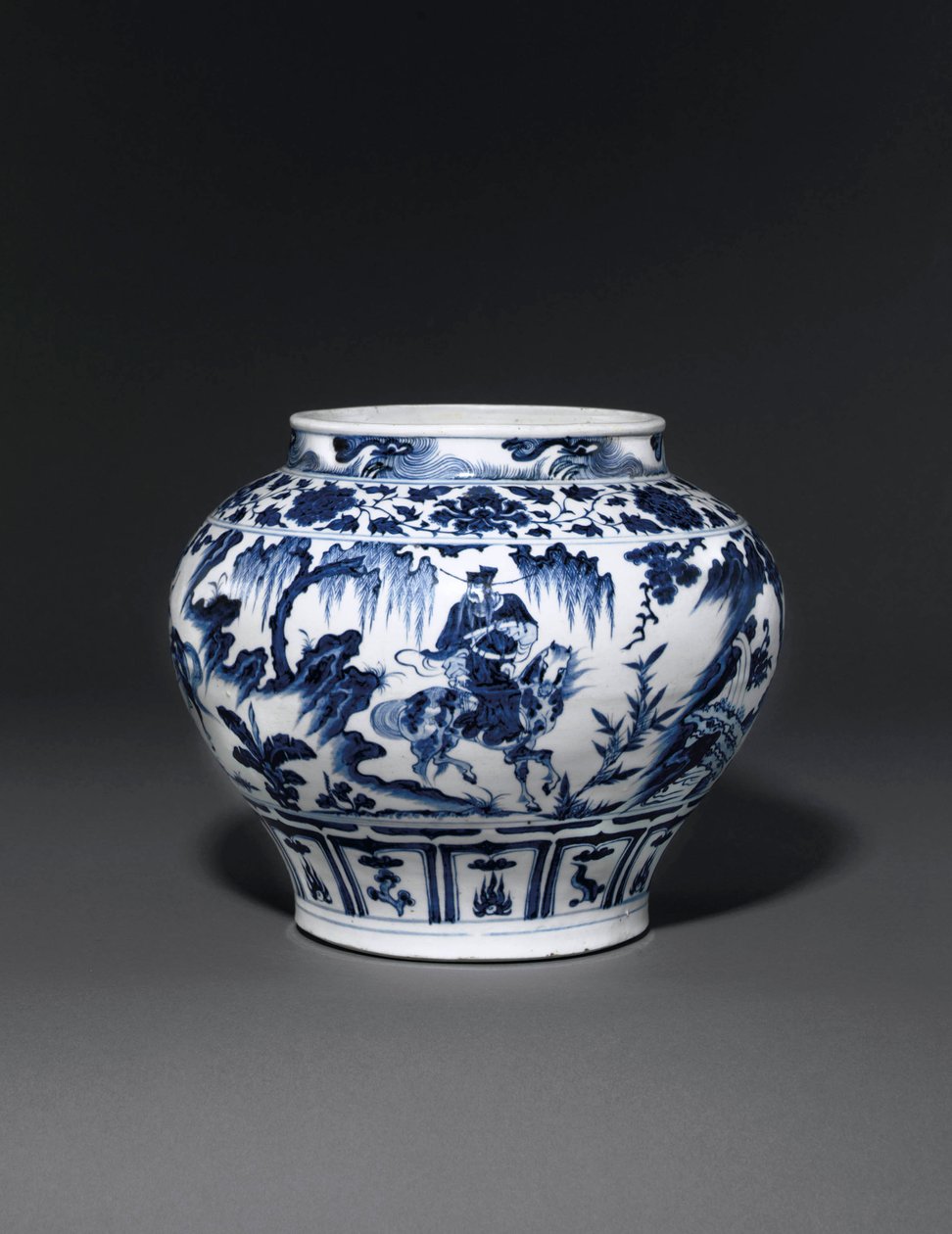 14世纪中叶（陶瓷）关元时代的稀有和重要的青花瓷罐（另请参见469089至469093） 作者 学校中文