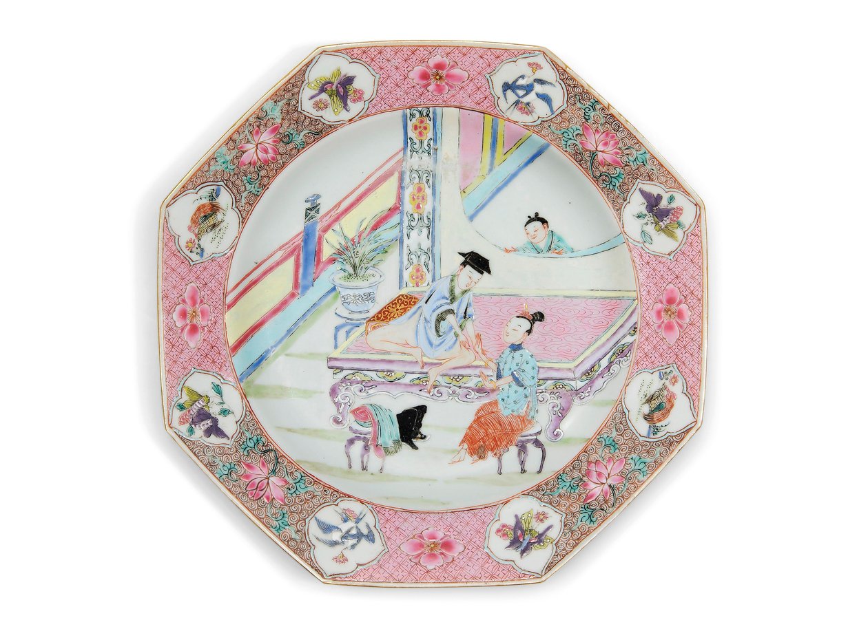 雍正-乾隆早期的粉彩玫瑰“色情题材”板块 作者 学校中文