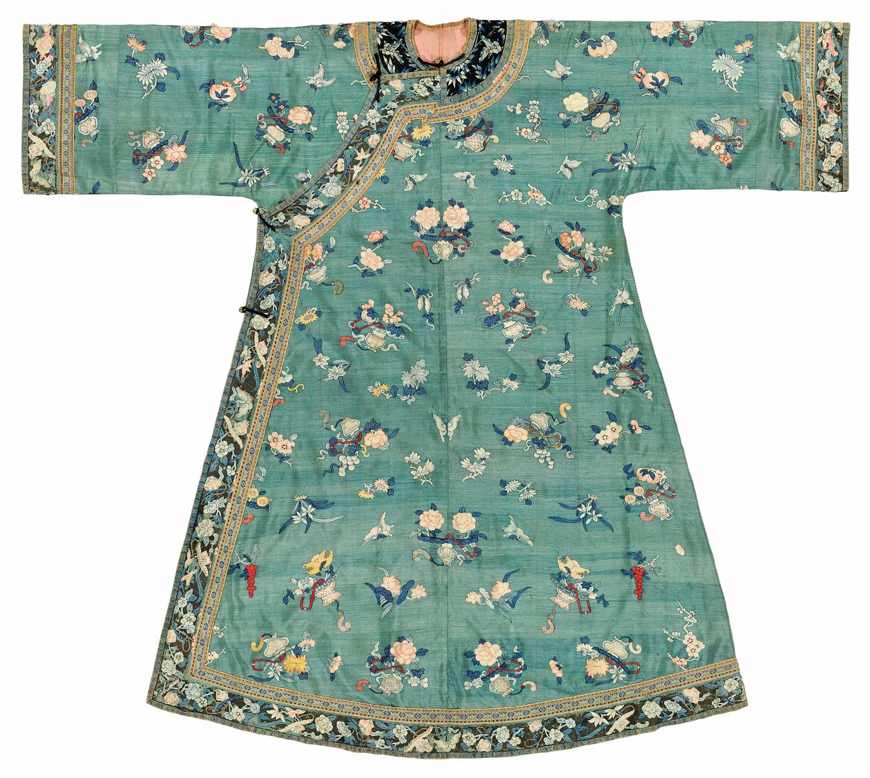 19世纪中叶翡翠般的Kesi女式长袍（纺织） 作者 学校中文