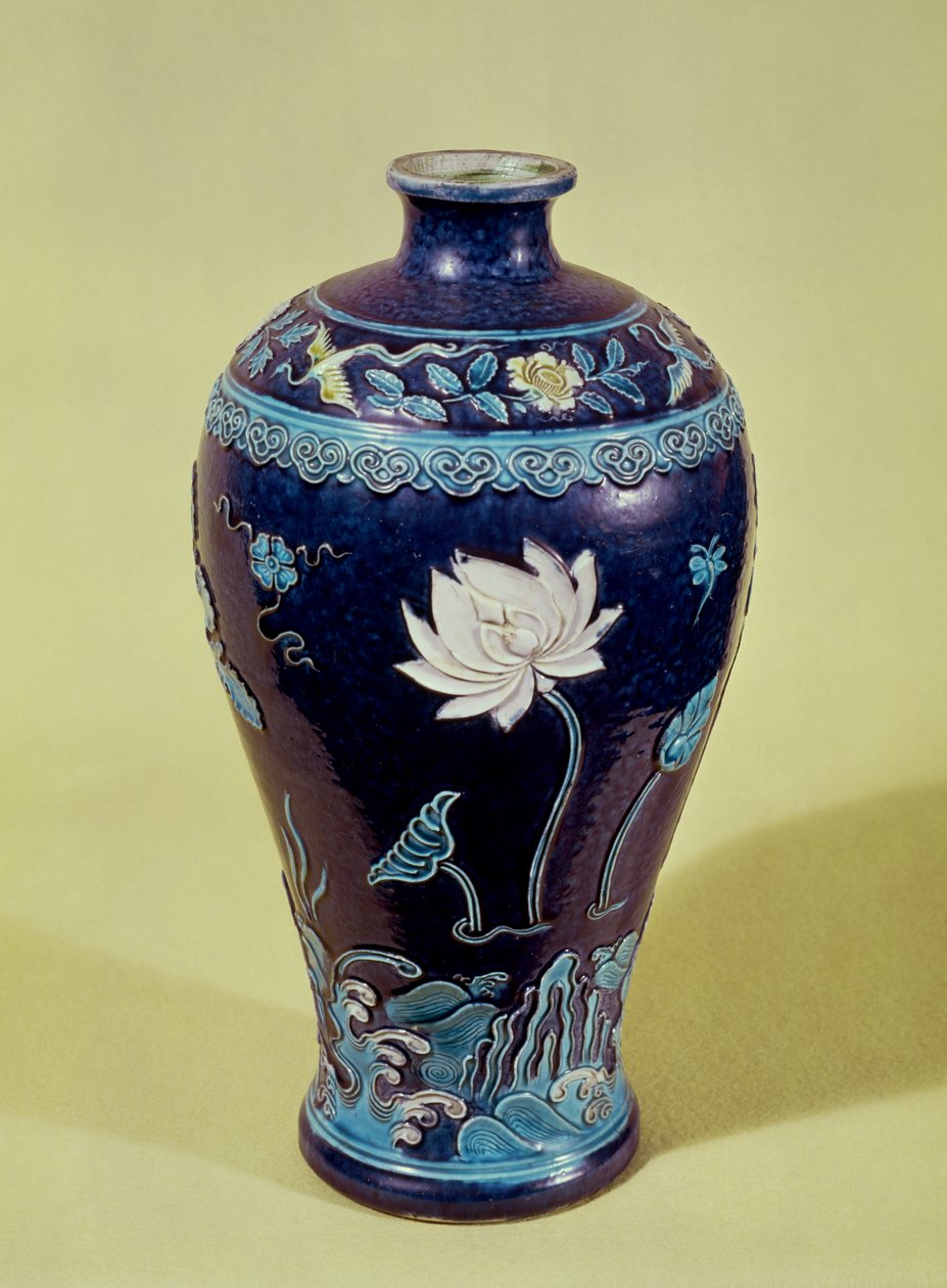 明代三彩花瓶(瓷器) 作者 学校中文
