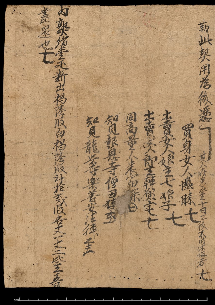 或者。 8210，991 年 12 月 20 日签订的合同，用一名女奴代替丝绸（羊皮纸）债务 作者 学校中文