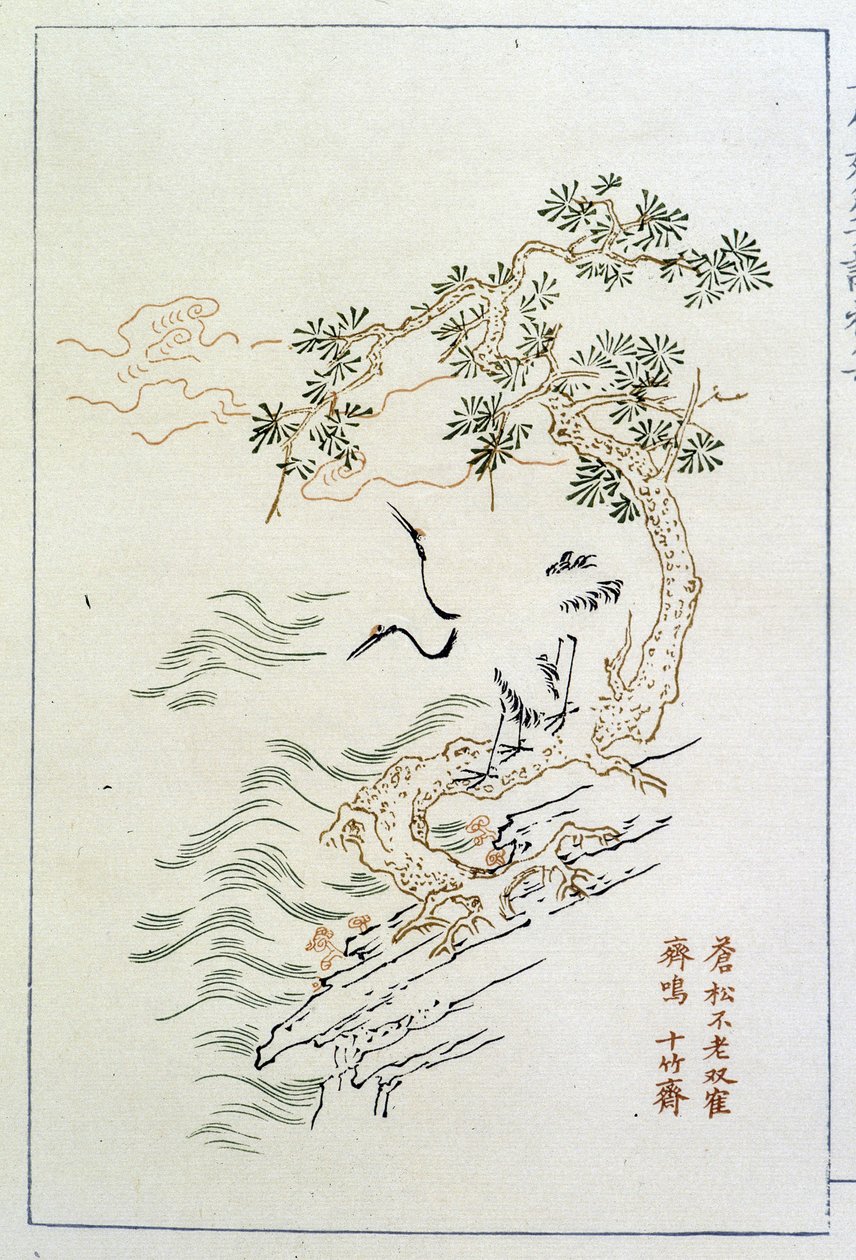 河流--中国印刷品，深色。 作者 学校中文