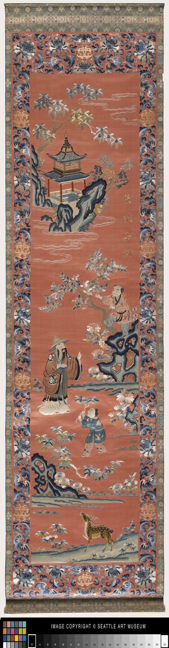 流理台（带刺绣的缎面材料 作者 学校中文