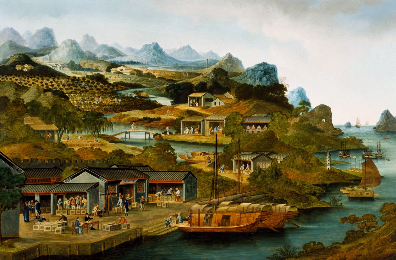 中国的茶叶生产，中国广州 作者 学校中文