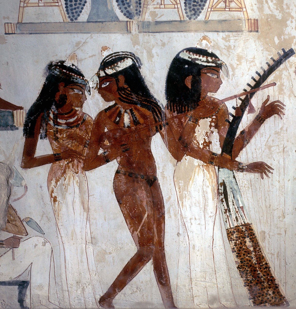 卢克索底比斯：Necropole of the Nobles, tomb of Nakht (18th Dynasty), musicians.贵族山谷 作者 埃及学校