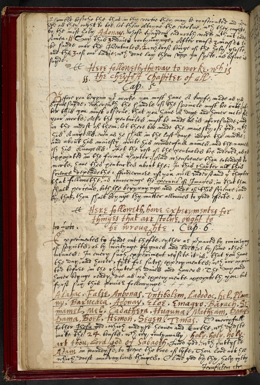 添加 MS 36674 f.9v（牛皮纸上的墨迹）"隐形的实验必须做好准备。出自《所罗门王的书，名为知识之钥......》（牛皮纸上的墨水）。 作者 学校英语