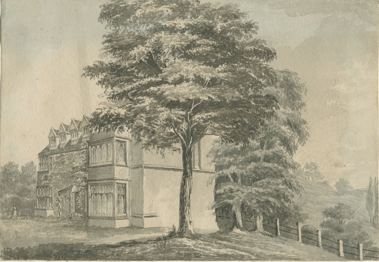 Arley Hall（或“城堡”）：印度水墨画，和 [？19 世纪末]（绘画） 作者 学校英语
