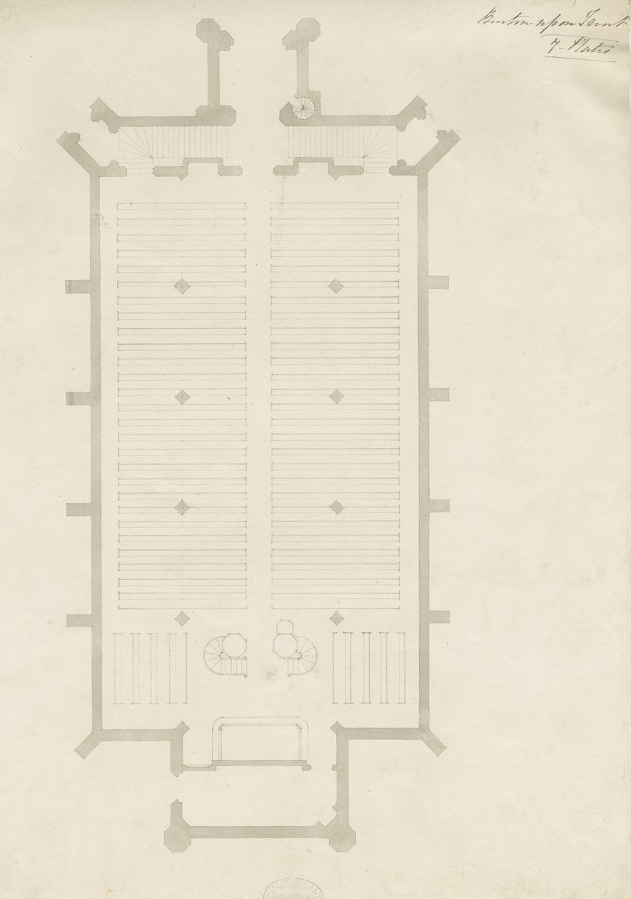 特伦特河畔伯顿-圣三一教堂：绘画，nd [？1820s]（绘画） 作者 学校英语