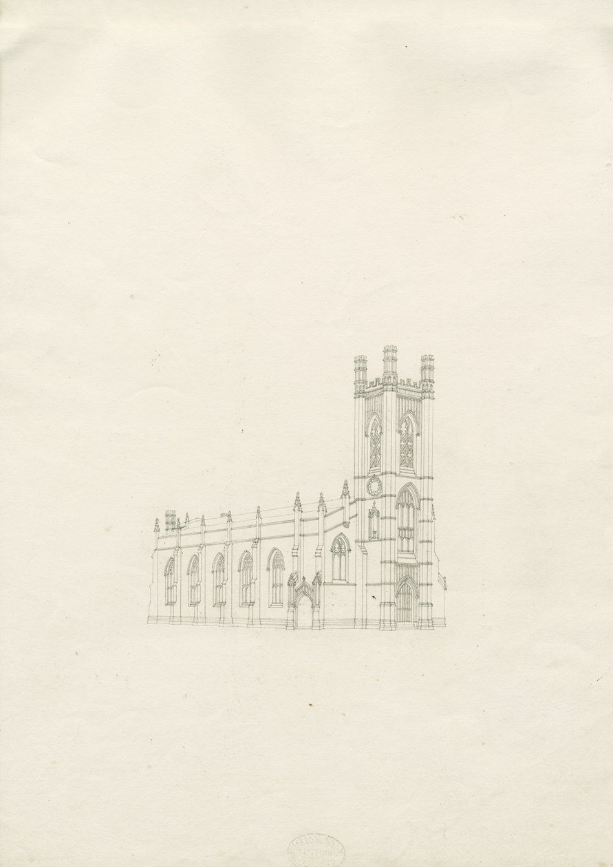 特伦特河畔伯顿-圣三一教堂：绘画，nd [？1820s]（绘画） 作者 学校英语