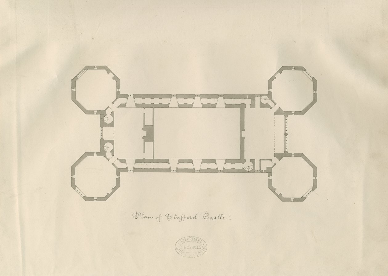 城堡教堂-斯塔福德城堡：钢笔水墨画，nd [19世纪]（绘图 作者 学校英语