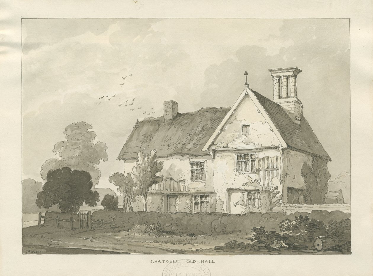 Chatcull Old Hall: pen and wash drawing 作者 学校英语
