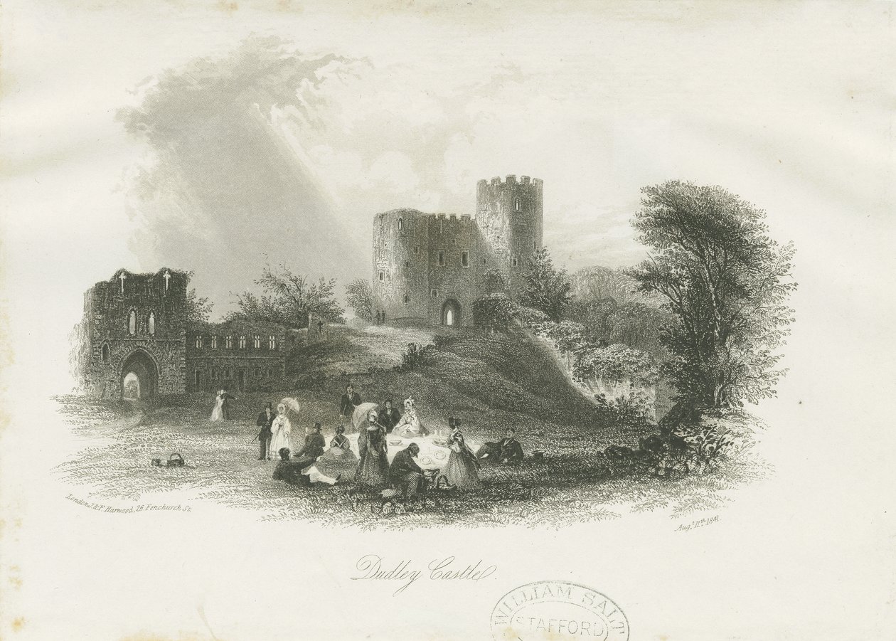 杜德利城堡--堡垒：钢版画（虚线），nd [c 1841] (印刷品) 作者 学校英语