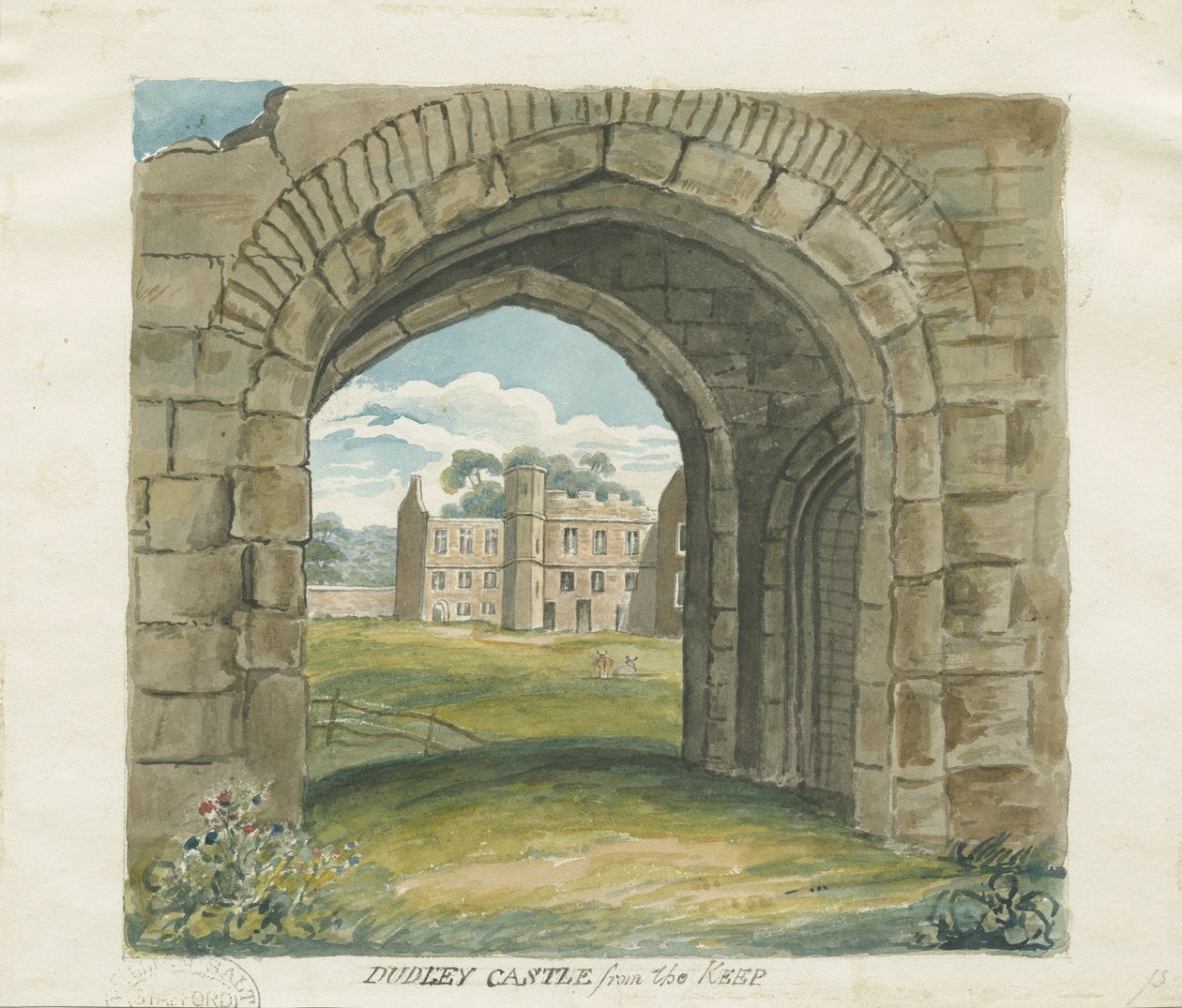 Dudley Castle - The Keep: water colour drawing, nd [?19th cent] (painting) 作者 学校英语