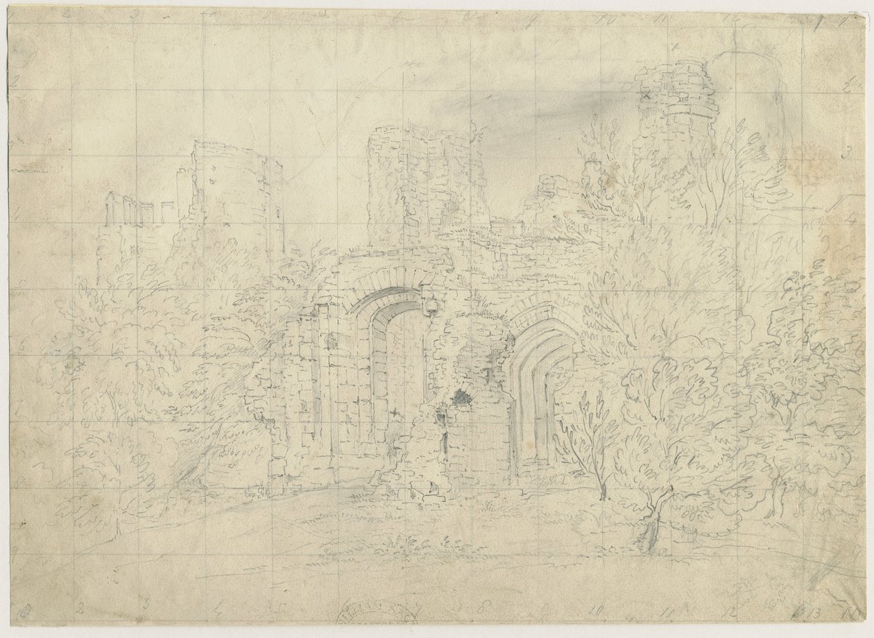 达德利城堡-巴比肯人：铅笔素描，nd [？19th cent]（绘画） 作者 学校英语
