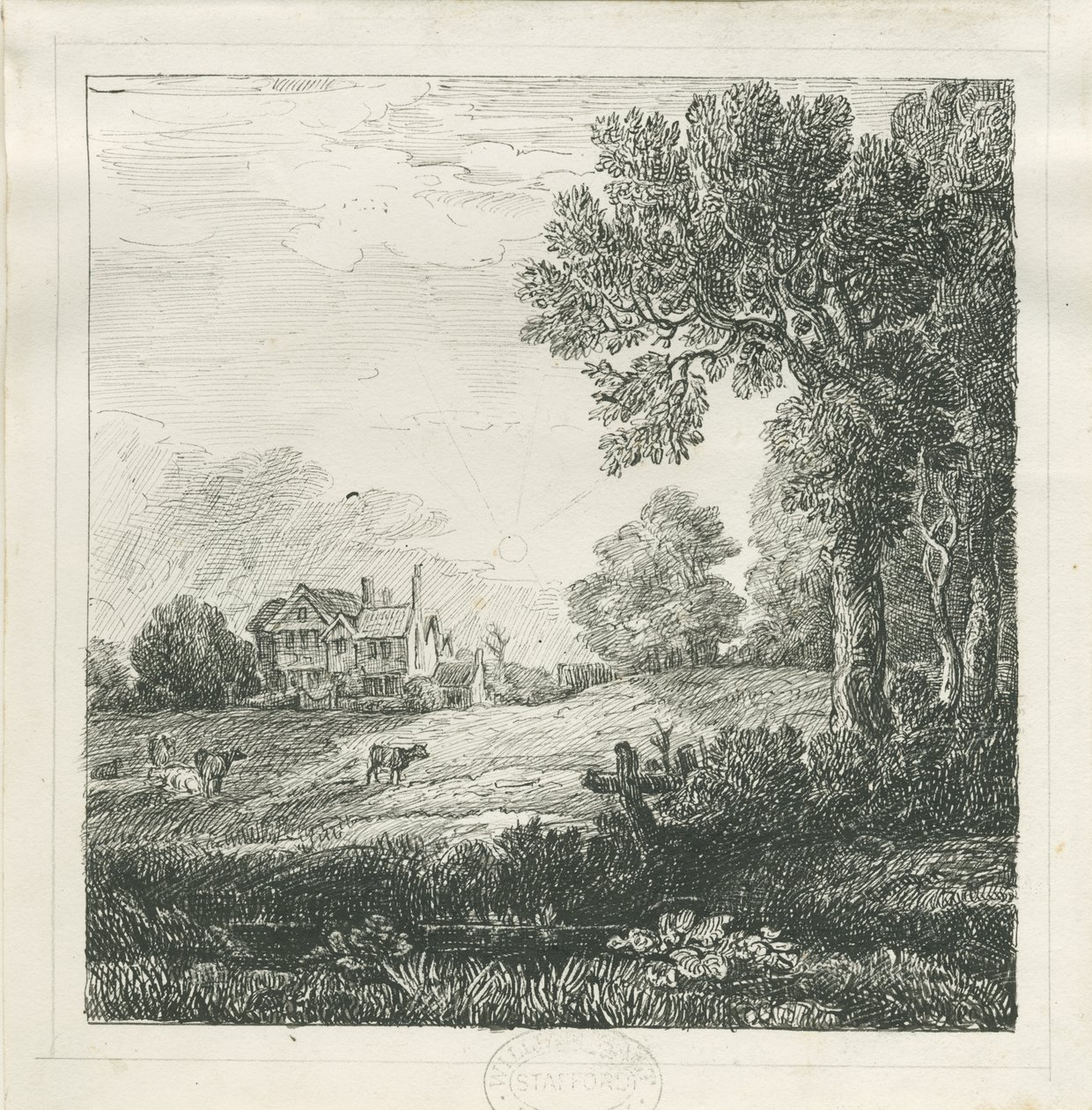 Eccleshall - Biana Hall: pen and ink drawing, nd [c 1830] (drawing) 作者 学校英语