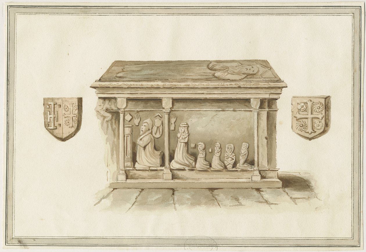 Eccleshall教堂：Bentham主教墓：水彩画，nd [？19th cent]（绘画） 作者 学校英语