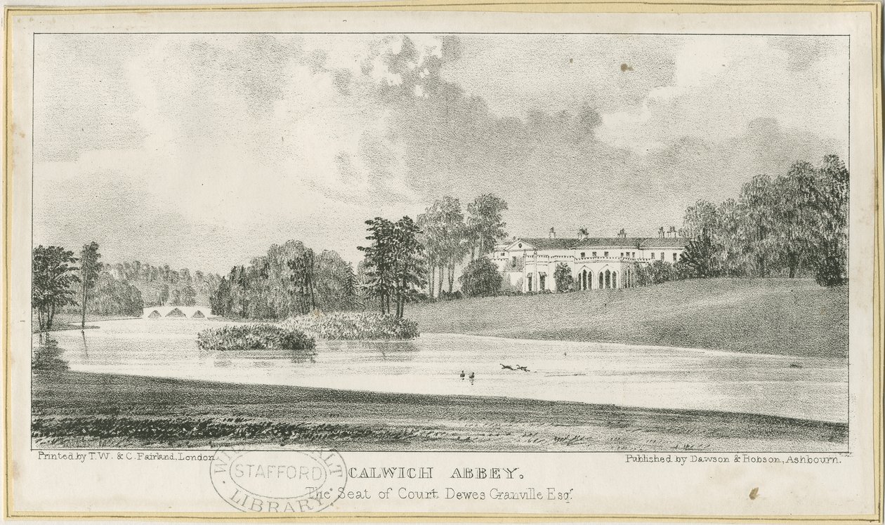 埃拉斯通-卡利奇修道院：石版画，nd [c.1839] （印刷品）。 作者 学校英语