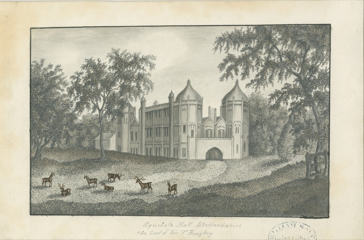 Forton-Aqualate Hall：铅笔素描，nd [19分]（绘画） 作者 学校英语