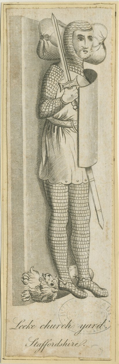 Leek Churchyard - Knight: 雕刻，nd [? 18 cent] (印刷品) 作者 学校英语