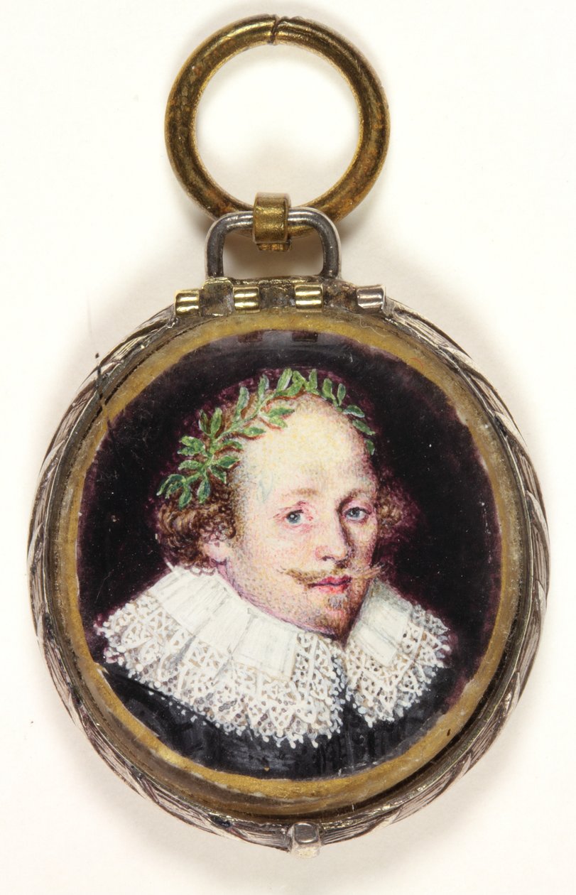 包含 Michael Drayton 头像的小盒坠子（牛皮纸水彩）（另见 3075924 和 3075924） 作者 学校英语