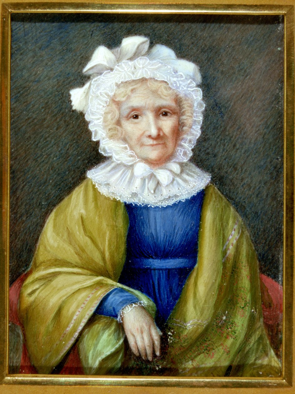 汉娜·莫尔 (1745-c.1833) 的微型肖像（象牙水彩） 作者 学校英语