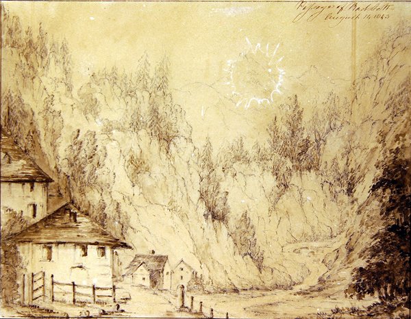 拉德施塔特，风景（纸上水笔画） 作者 学校英语