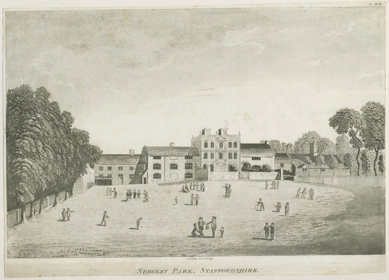 塞奇利公园学校：仿铜版画，nd [c 1797]（印刷） 作者 学校英语