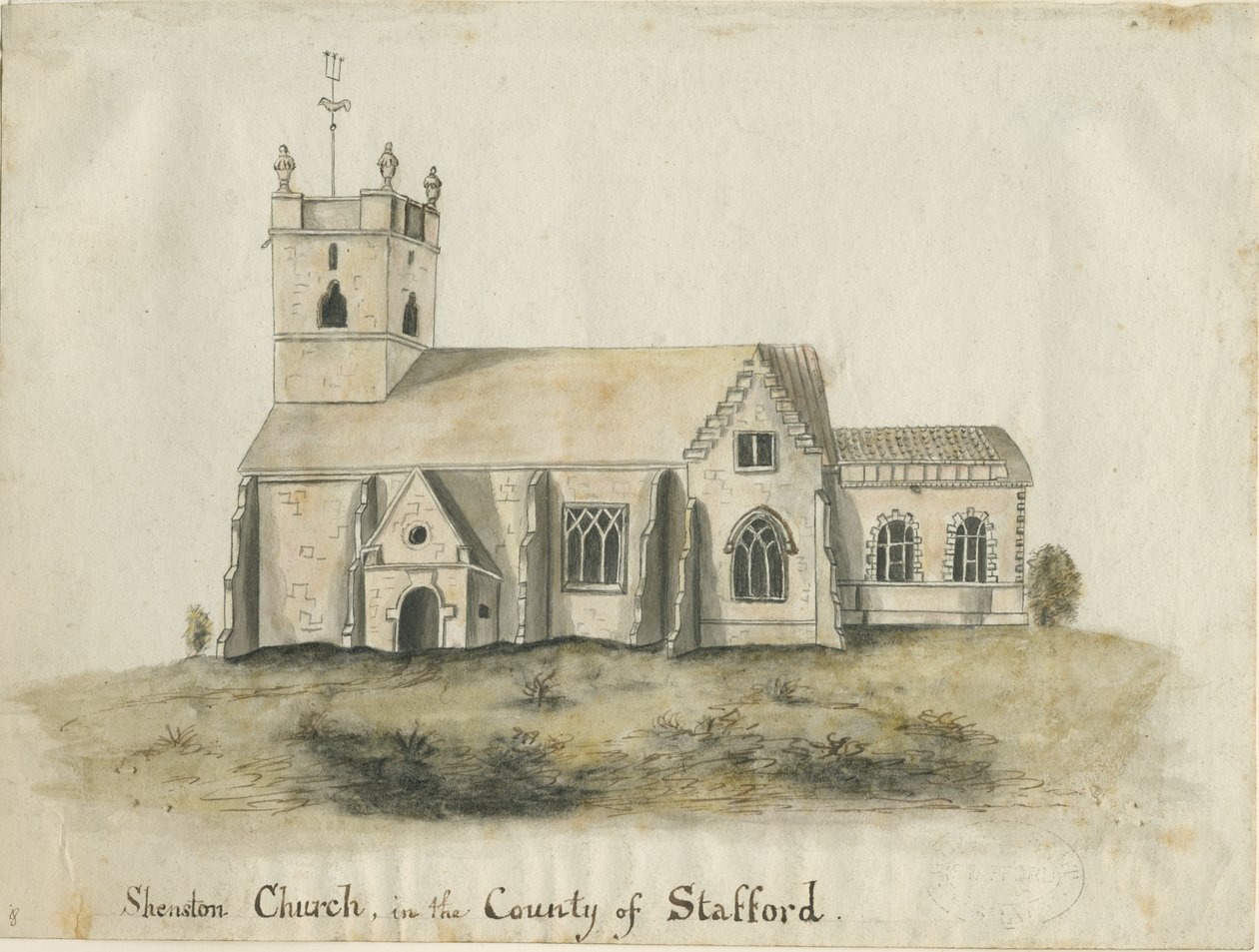 Shenstone Church: water colour painting, nd [1769] (painting) 作者 学校英语