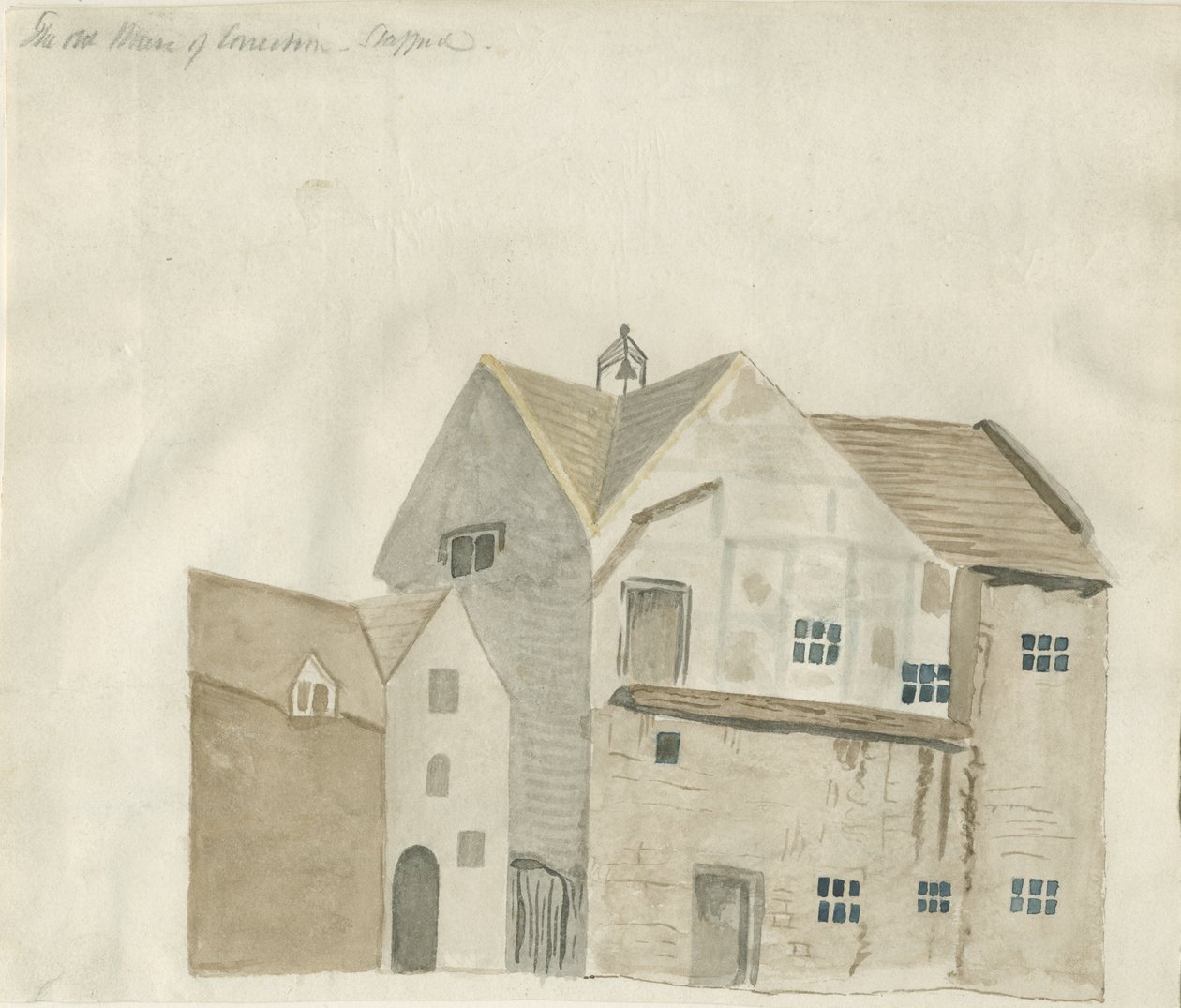斯塔福德 - The Old House of Correction：水彩画和 [？19 世纪初]（绘画） 作者 学校英语