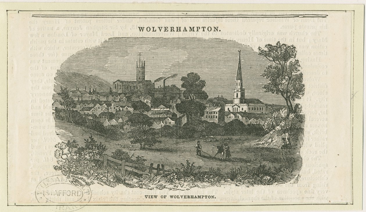 Wolverhampton-遥远的景象[从Penn路]：木刻版画，nd [19％]（印刷） 作者 学校英语