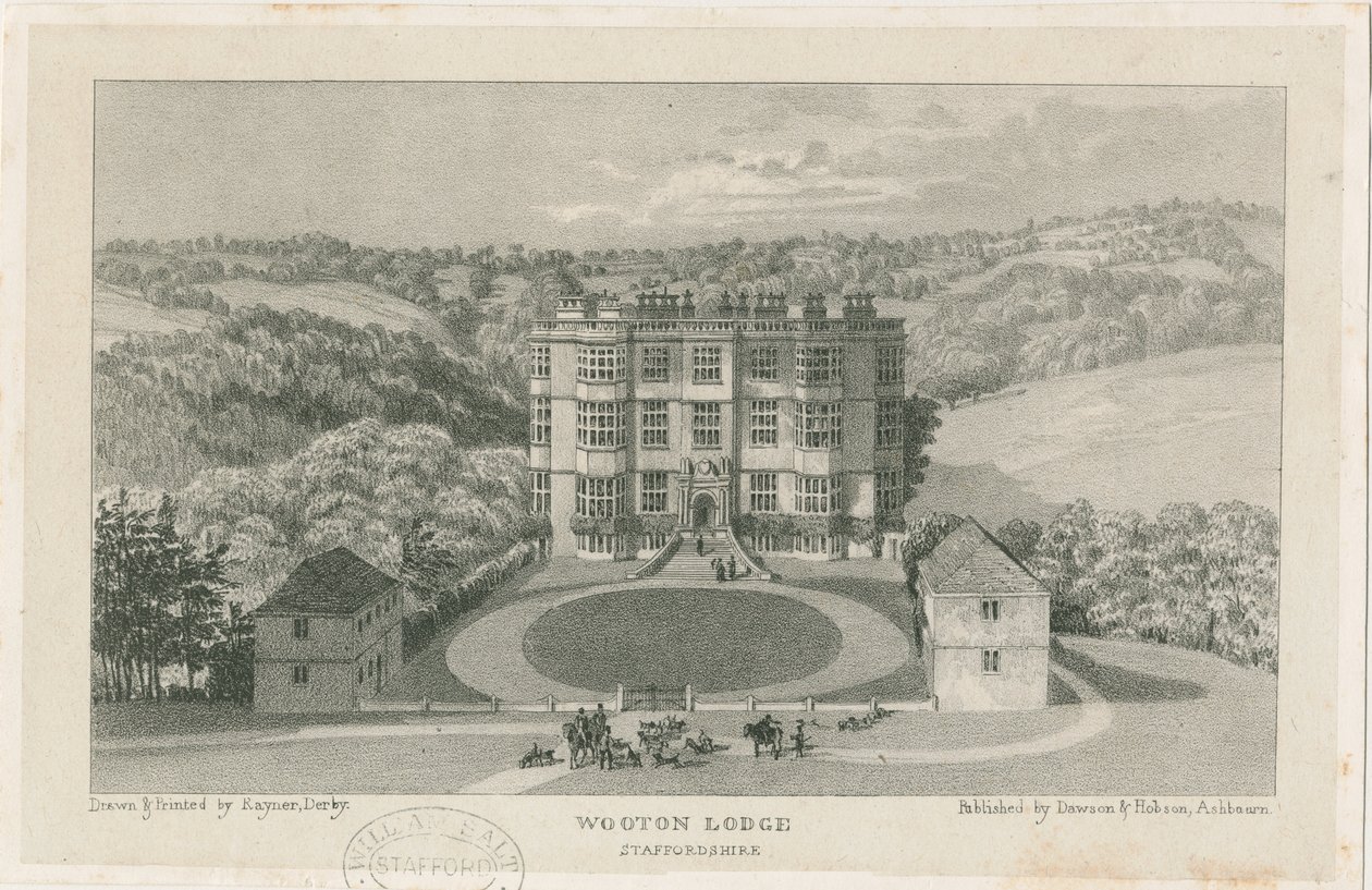 Wootton Lodge：石版画，nd [约1839] (印刷品) 作者 学校英语