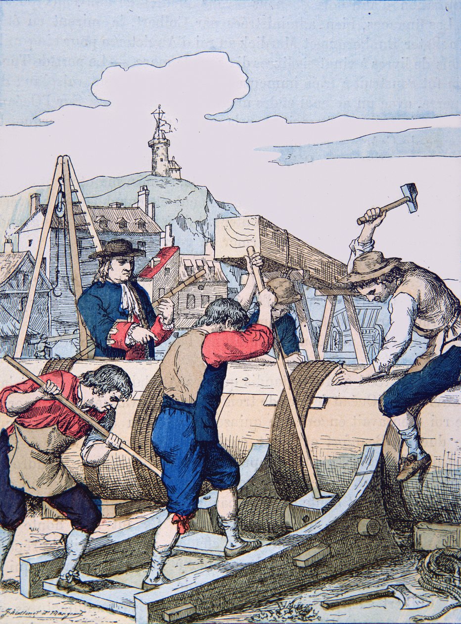路易十四时期的船厂（石版画 作者 法语学校