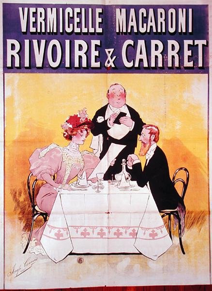 Rivoire & Carret "意大利面广告，约1900年（彩色平版印刷）。 作者 法语学校