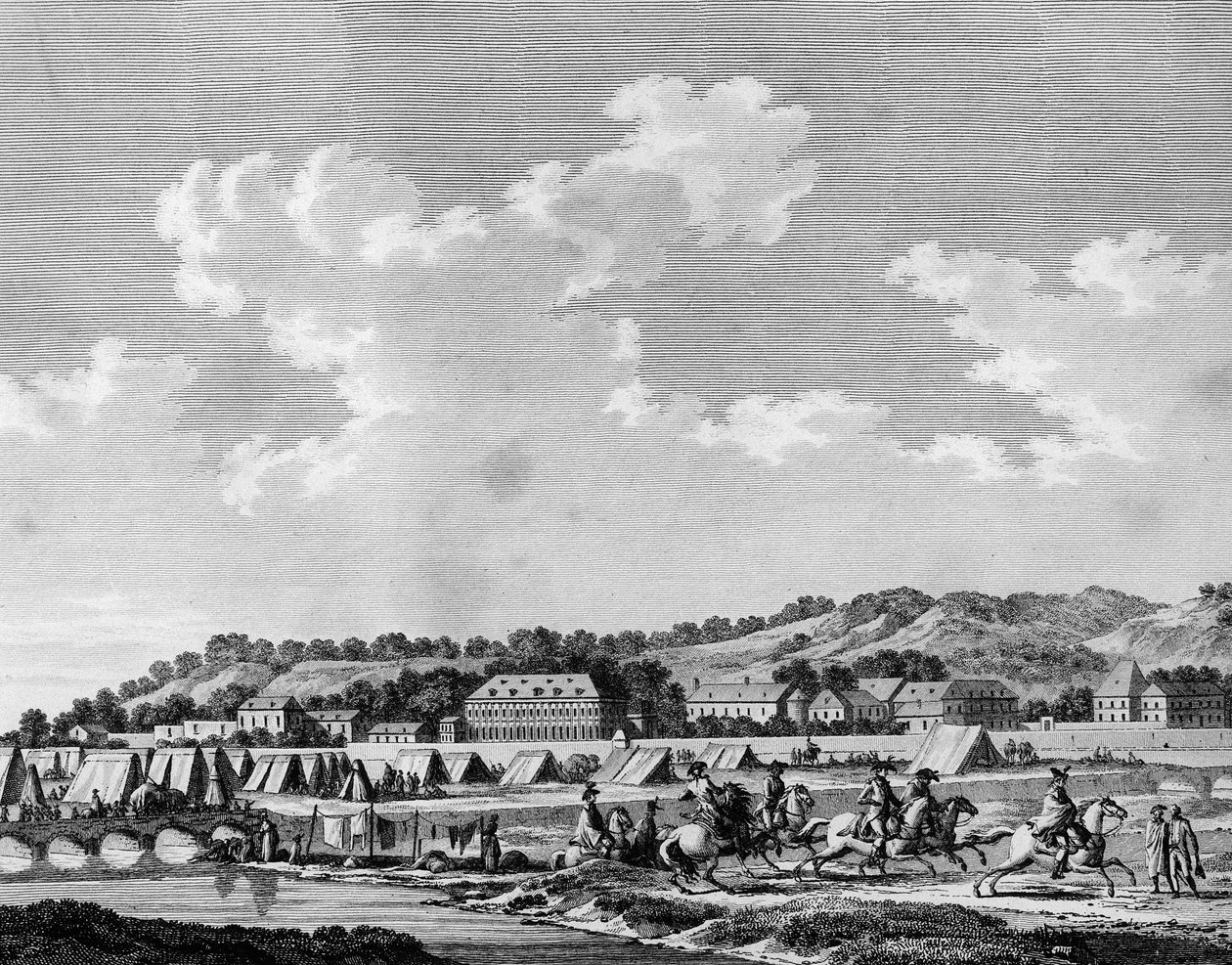 法国大革命和反革命运动。吉尔伯特-杜-莫蒂埃-德-拉法耶特（1757-1834）被宣布为国家叛徒，1792年8月19日与塞萨尔-德-拉图尔-毛堡（Latour-Maubourg）、亚历山大-德-拉梅斯和 作者 法语学校