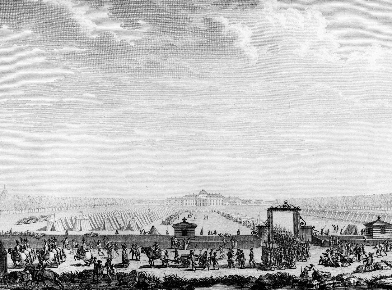 法国大革命：1789年7月12日前往路易十五广场的行军部队 巴黎，革命历史研究所图书馆 作者 法语学校