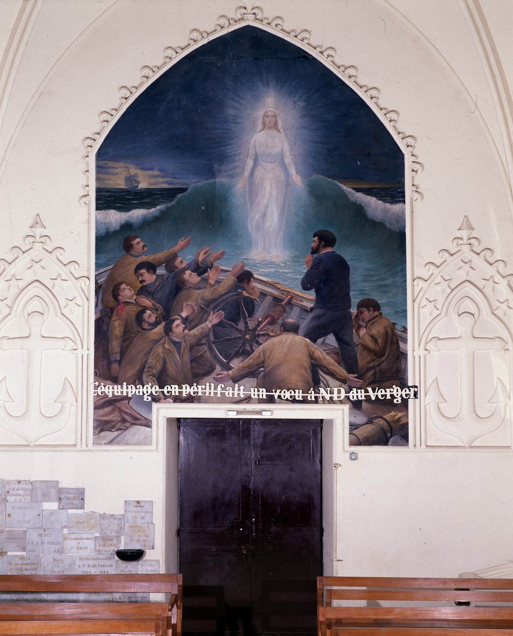 处于危险中的船员向 N.D. du Orchard 许愿 - Notre Dame de Orger, Cancale 的前投票者 作者 法语学校