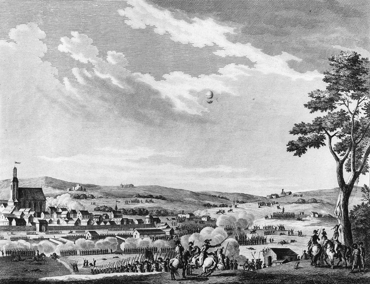 法国大革命战争和反革命运动。法国在第二年8月8日（1794年6月26日）对英国和奥地利赢得的弗勒鲁斯战役的胜利。巴黎，革命史研究所图书馆 作者 法语学校