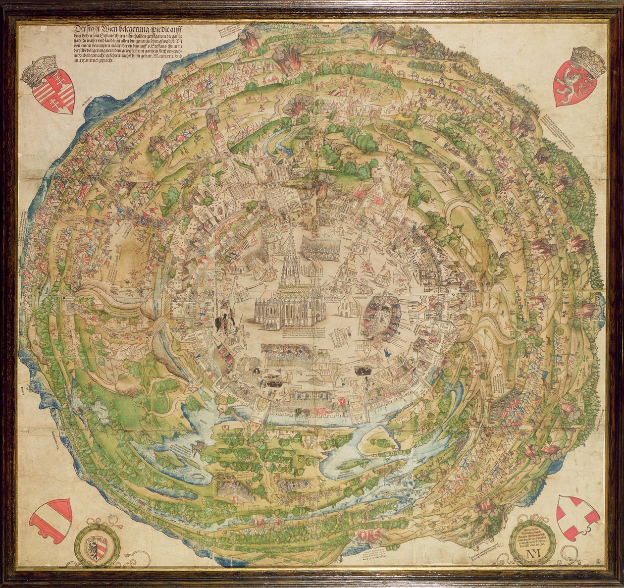 土耳其围困期间的维也纳环形地图 作者 学校德语