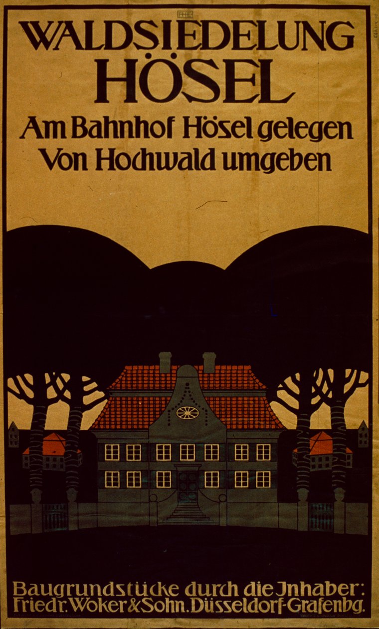 Waldsiedelung Hotel Advertisment in german, c.1890 (poster) 作者 学校德语