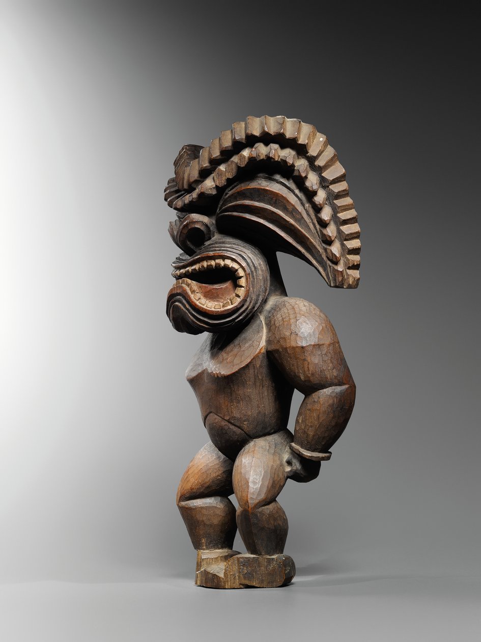 夏威夷人，科纳风格，代表战神，库卡伊利·穆库，约1780年-1820年（木头） 作者 夏威夷学校