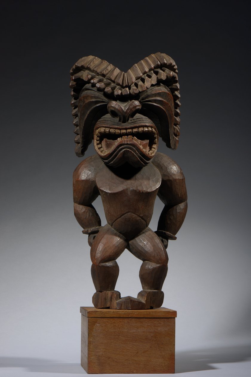 夏威夷人，科纳风格，代表战神，库卡伊利·穆库，约1780年-1820年（木头） 作者 夏威夷学校