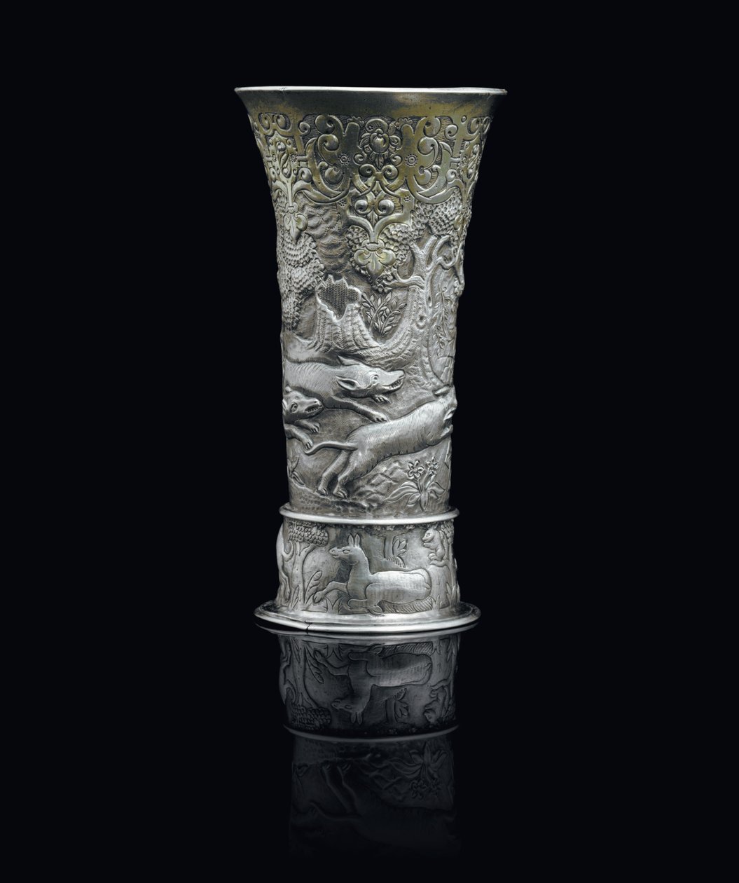 特兰西瓦尼亚烧杯，约1650年（包裹镀金银） 作者 匈牙利文学校
