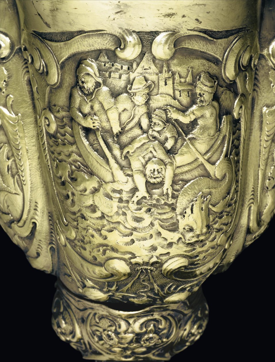 Nagyszeben悬挂式鹦鹉螺杯，十七世纪中叶（外壳和镀银镀金）（细节3434804） 作者 匈牙利文学校