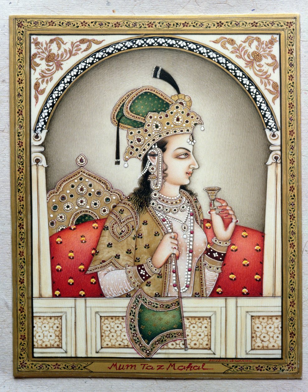Arjumand Banu Begum（卒于 1631 年）的肖像 Mumtaz-i Mahal 作者 印度学校
