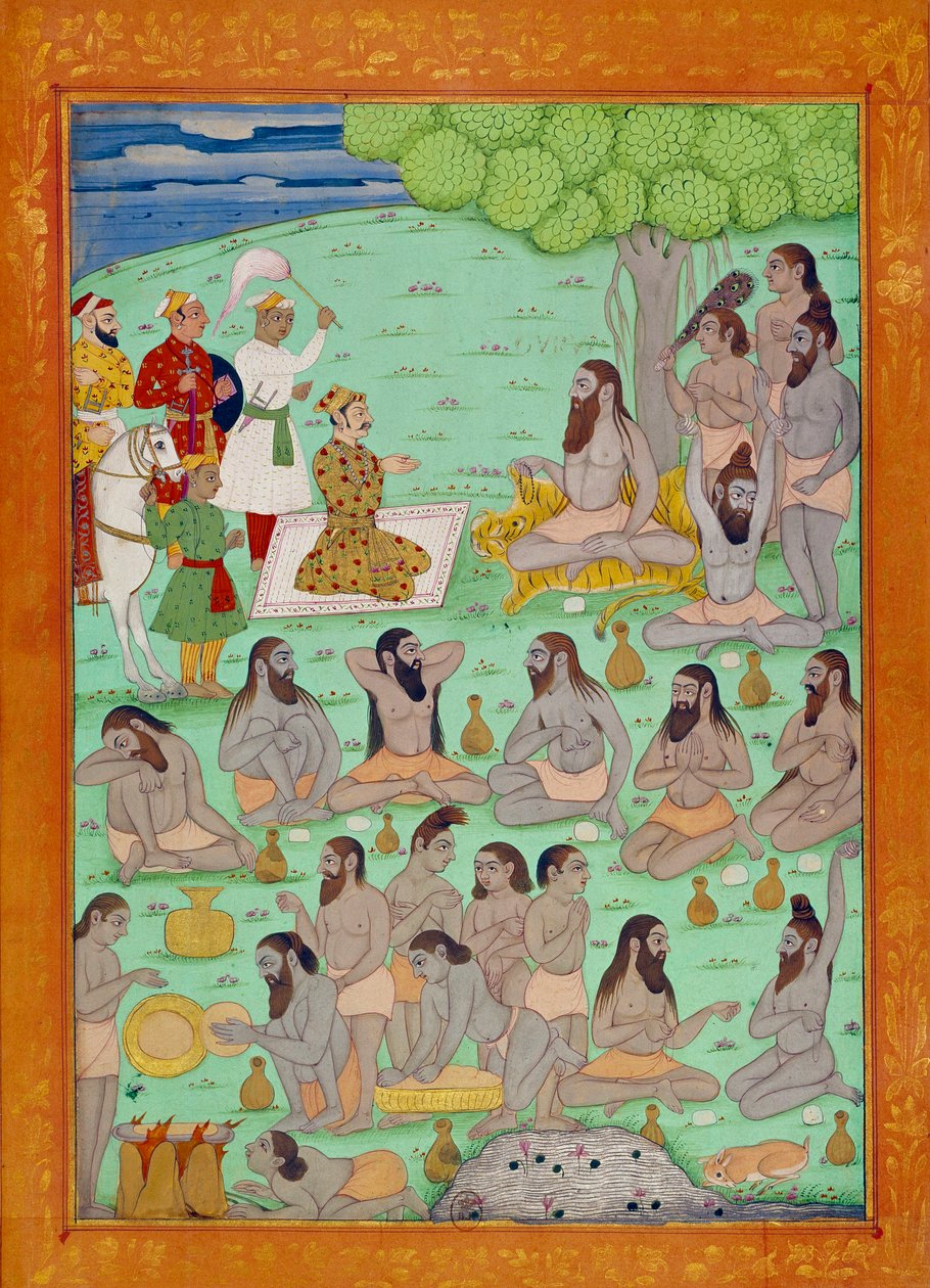 Sovereign and guru court of the Shah Alem. Indian and Persian miniatures in “” History of India from Tamertante to Orangreyb”” by Niccolo Manucci (1638-1717). BN, Paris. 作者 印度学校