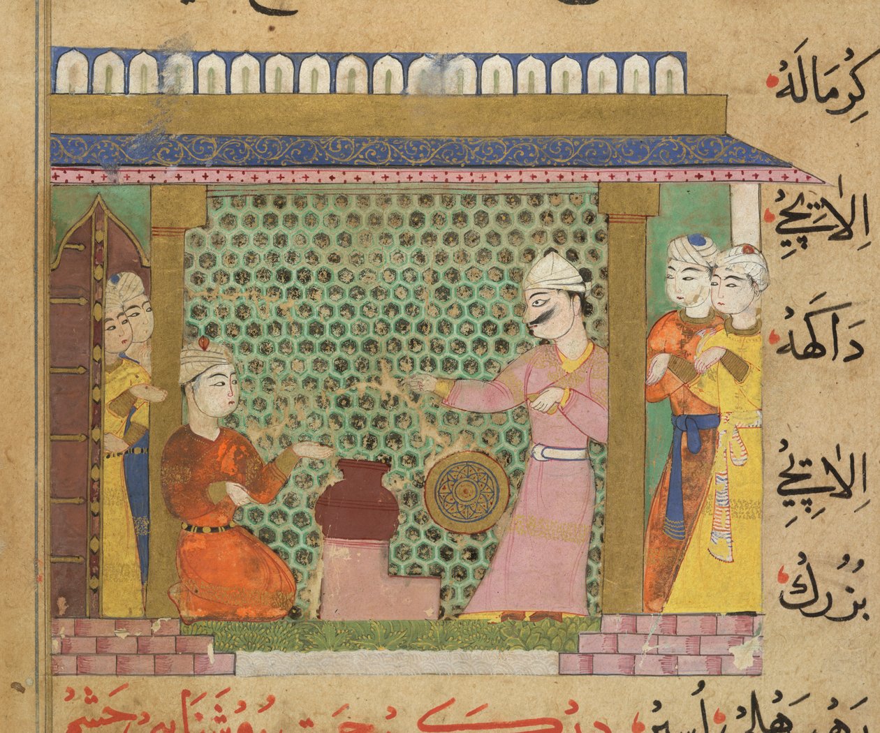 Ghiyath al-Din 苏丹监督药物配制，选自《Ni